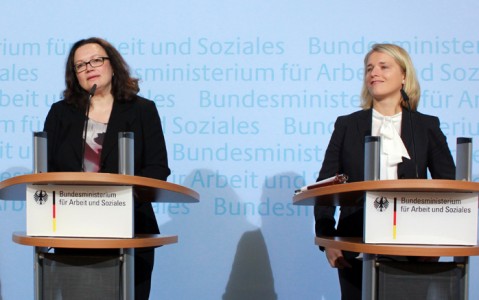 Pressekonferenz zur BGG-Novelle mit Andrea Nahles und Verena Bentele