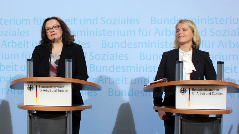 Pressekonferenz zur BGG-Novelle mit Andrea Nahles und Verena Bentele